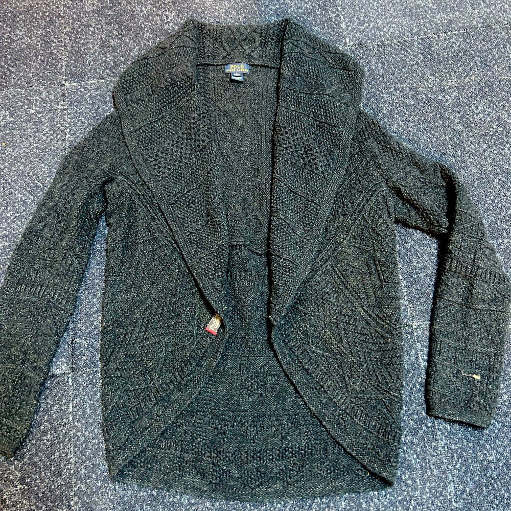 Kids Polo Ralph Lauren navy knit cardigan